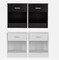 Wooden Bedside Table Nightstand with Storage Drawer Bedside End Table Set of 2
